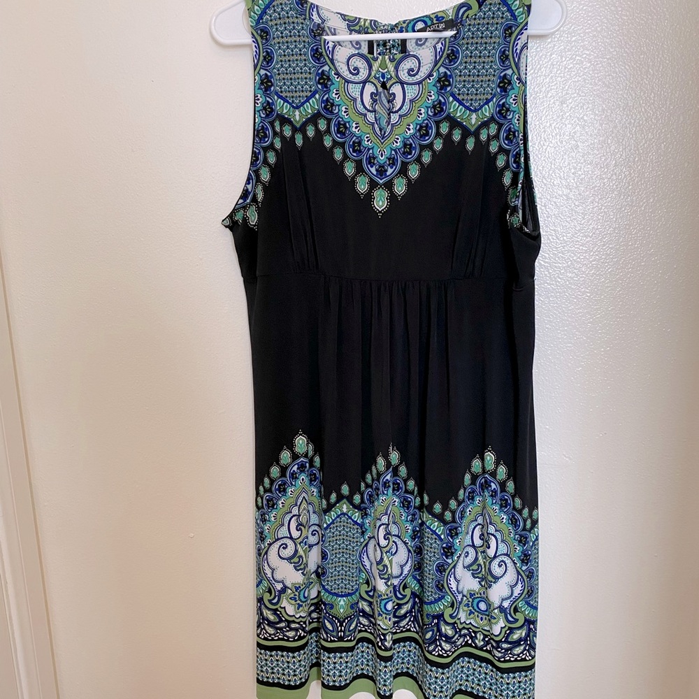 APT 9 dress with front and back keyhole detail